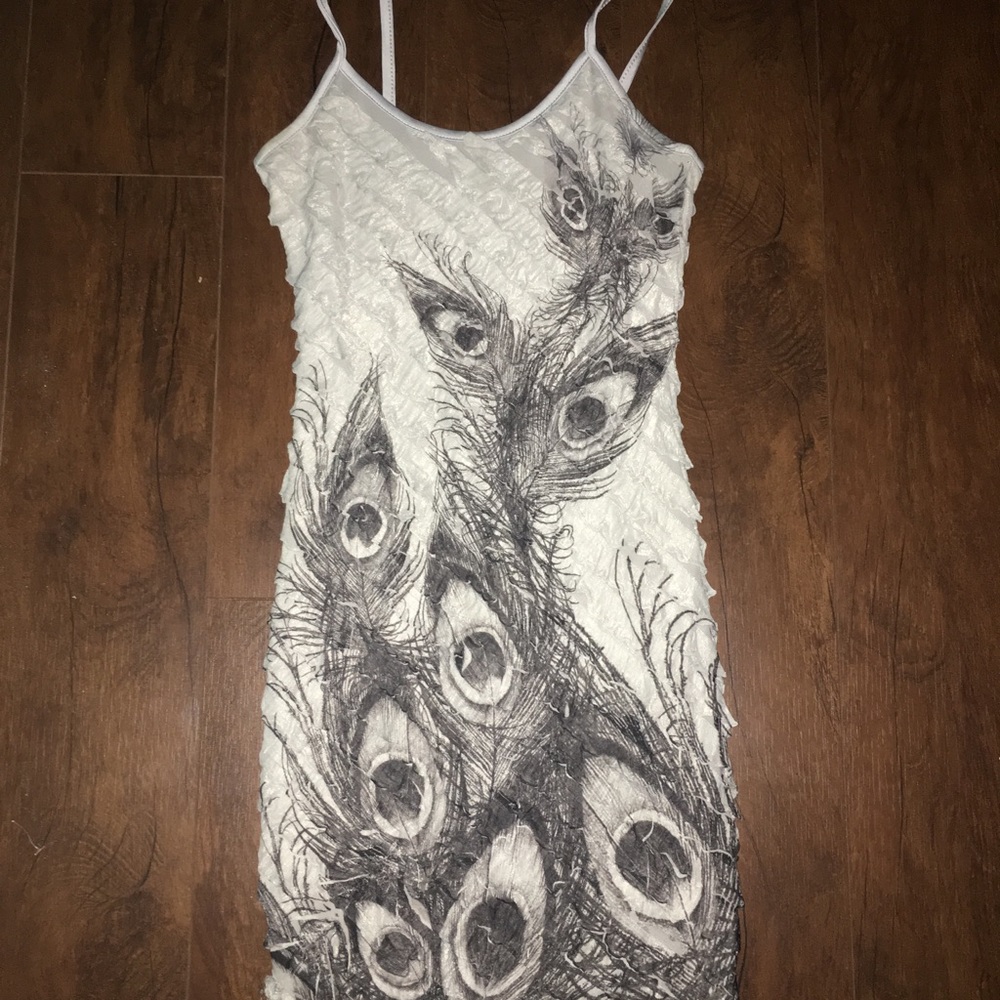 Peacock Print Dress